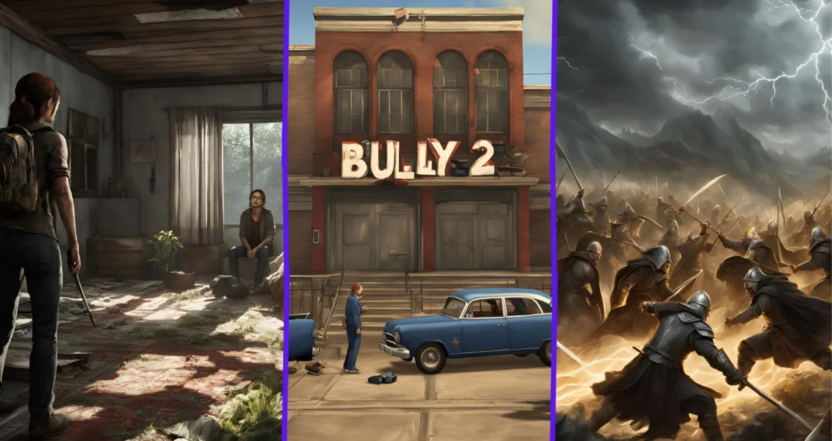 TLOU, BULLY 2, MIDDLEARTH 3 DISPLAY IMAGE